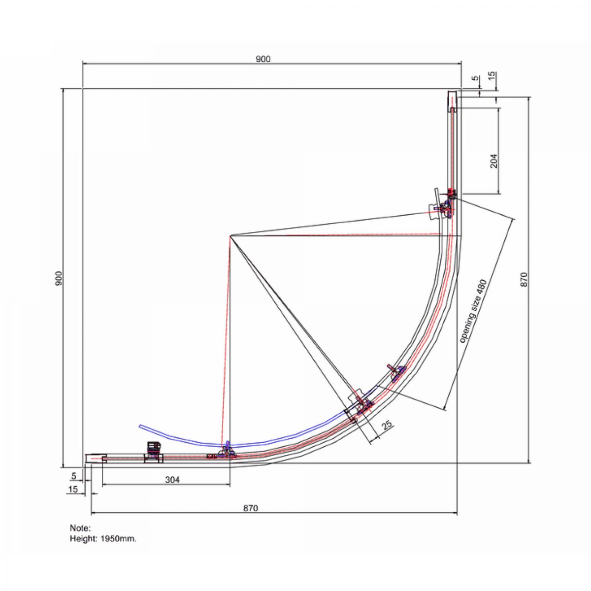 Lucca Quadrant Sliding Showers