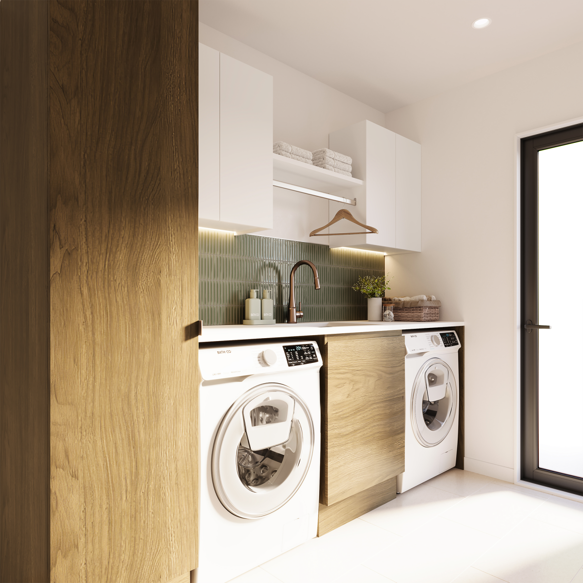Modern Laundry Cabinet 450, 1 Door
