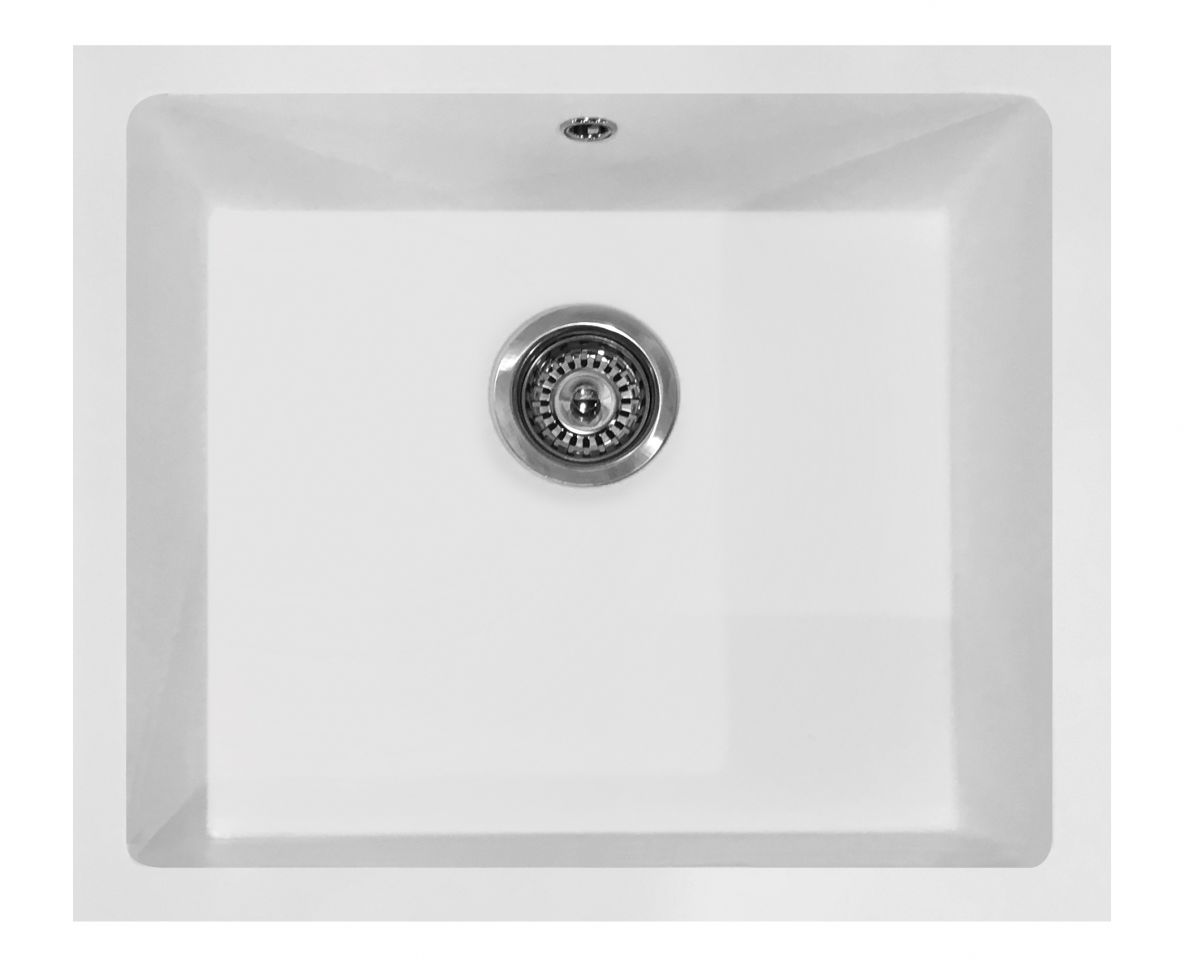 White Kordura Inset Laundry Sink