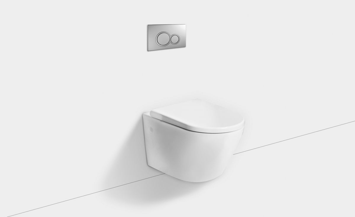 Rest Rimless Wall-Hung Toilet Suite with In-Wall Cistern