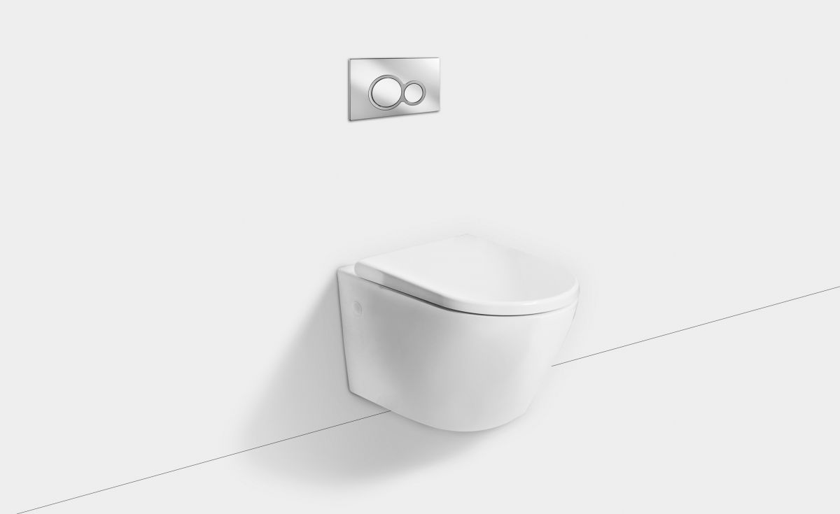 Rest Rimless Wall-Hung Toilet Suite with In-Wall Cistern