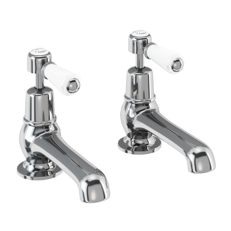 Kensington Basin Tap 12.5cm in Chrome/White