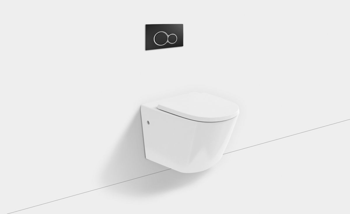 Sphere Rimless Wall-Hung Toilet Suite with In-Wall Cistern