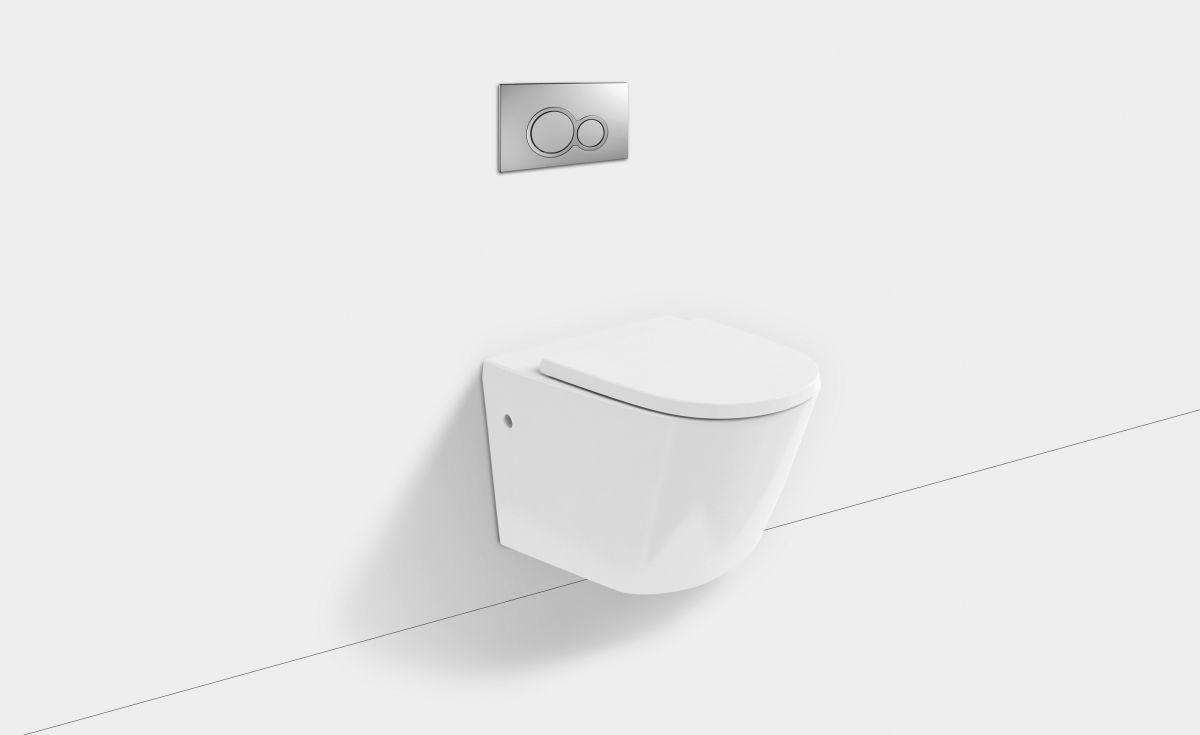 Sphere Rimless Wall-Hung Toilet Suite with In-Wall Cistern