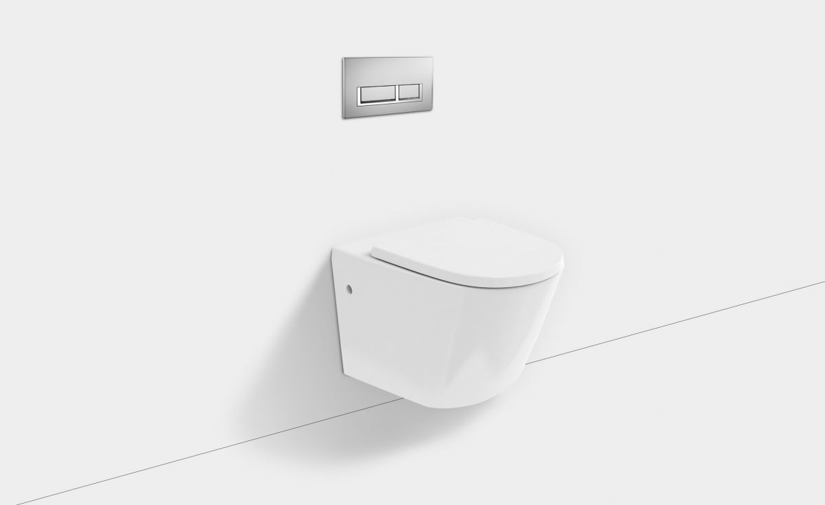 Sphere Rimless Wall-Hung Toilet Suite with In-Wall Cistern