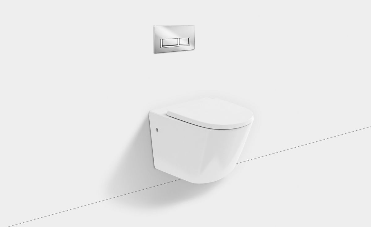 Sphere Rimless Wall-Hung Toilet Suite with In-Wall Cistern