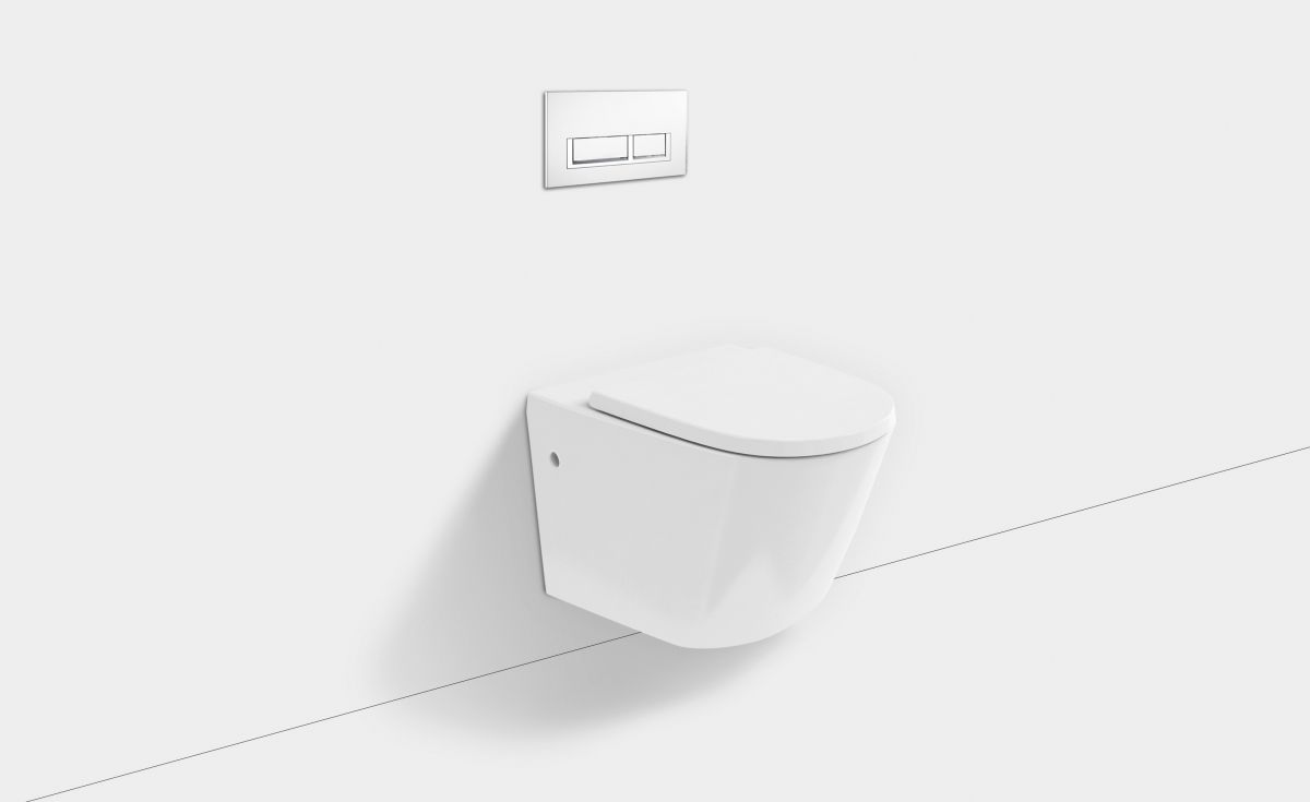 Sphere Rimless Wall-Hung Toilet Suite with In-Wall Cistern
