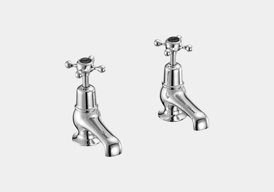 Claremont Basin Tap 7.5cm in Chrome/White