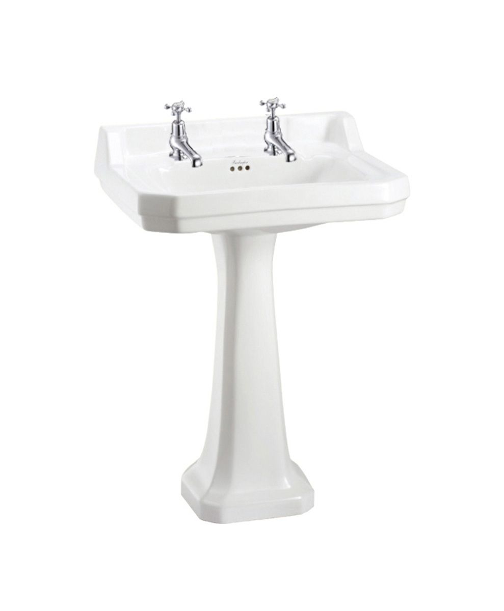 Edwardian Rectangle 610 Basin & Pedestal