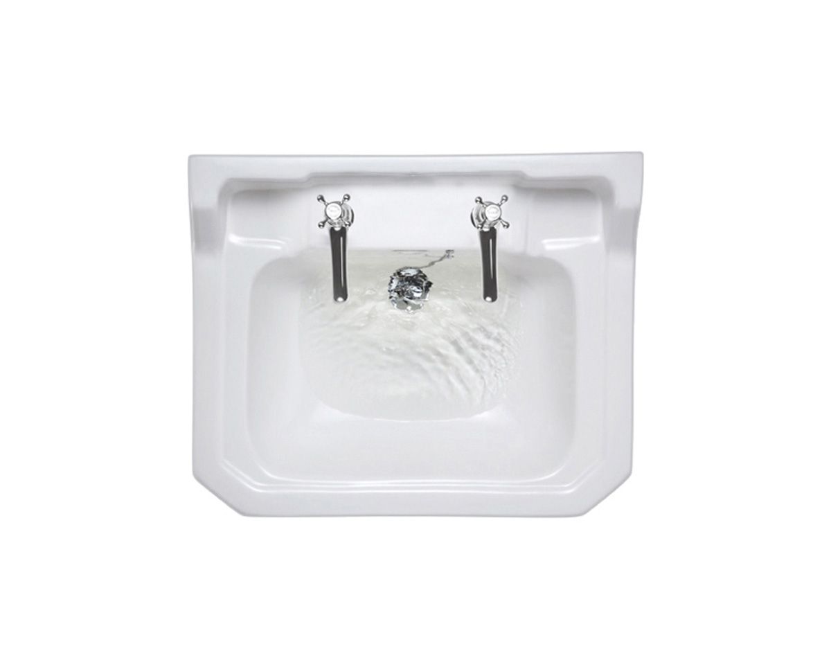 Edwardian Rectangle 610 Basin & Pedestal