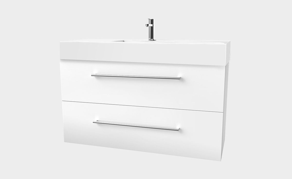 Splash 1200 Wall-Hung Vanity 2 Extra Deep Drawers - DISCONTINUED