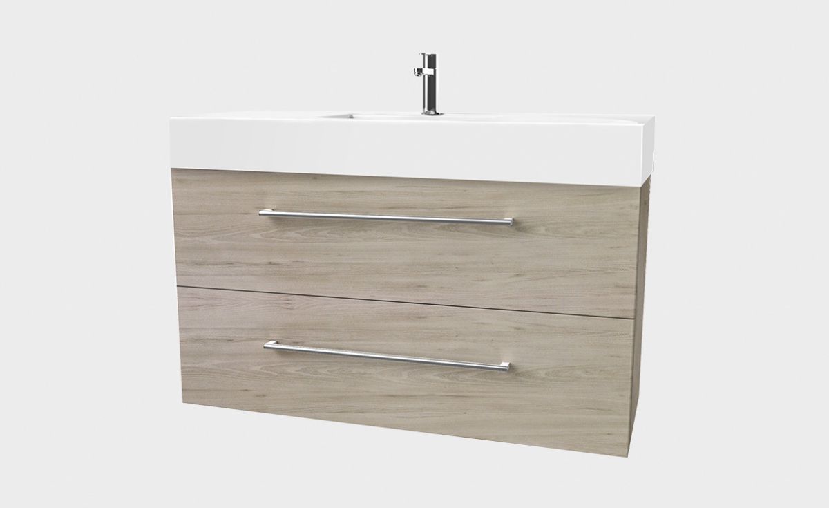 Splash 1200 Wall-Hung Vanity 2 Extra Deep Drawers - DISCONTINUED