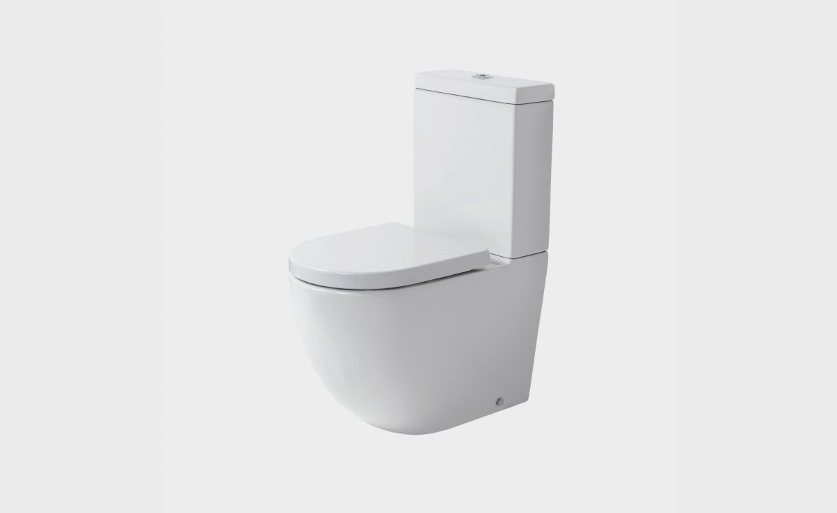 Rest Rimless Back-To-Wall Toilet Suite with Cistern