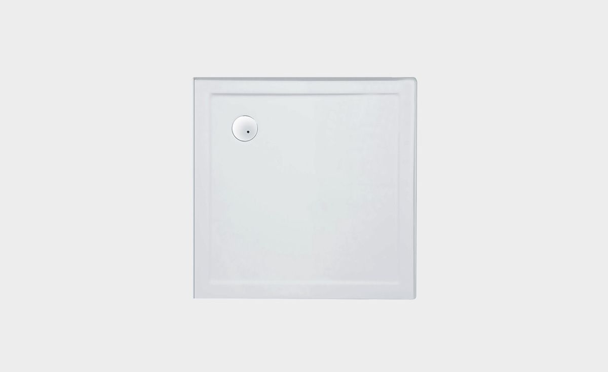 3Sided Moulded Upstands Shower Tray 1010 x 1010 • Bath Co
