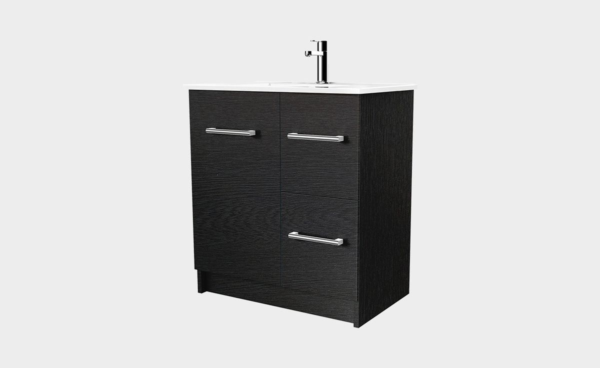 Zara 750 Floor-Standing Vanity 1 Door 2 Drawers