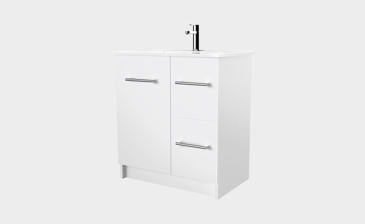 Zara 750 Floor-Standing Vanity 1 Door 2 Drawers