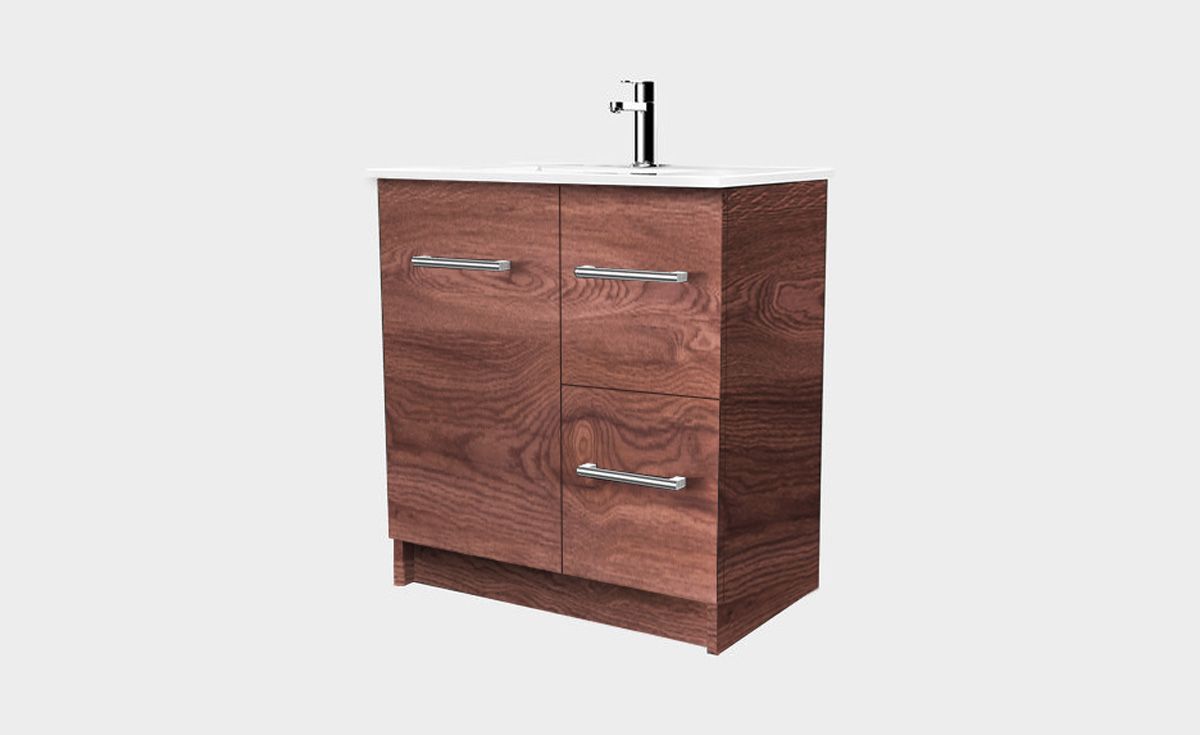 Zara 750 Floor-Standing Vanity 1 Door 2 Drawers