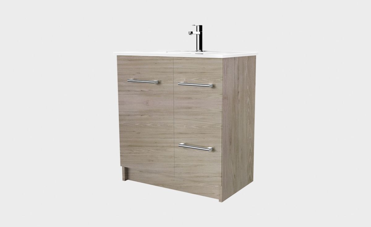 Zara 750 Floor-Standing Vanity 1 Door 2 Drawers