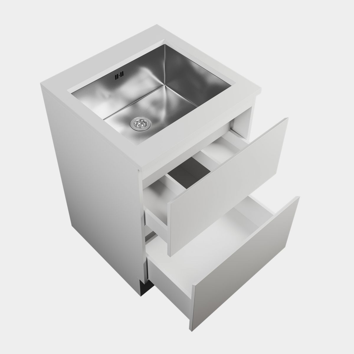Base Kit: 600 2 Drawers (Open)