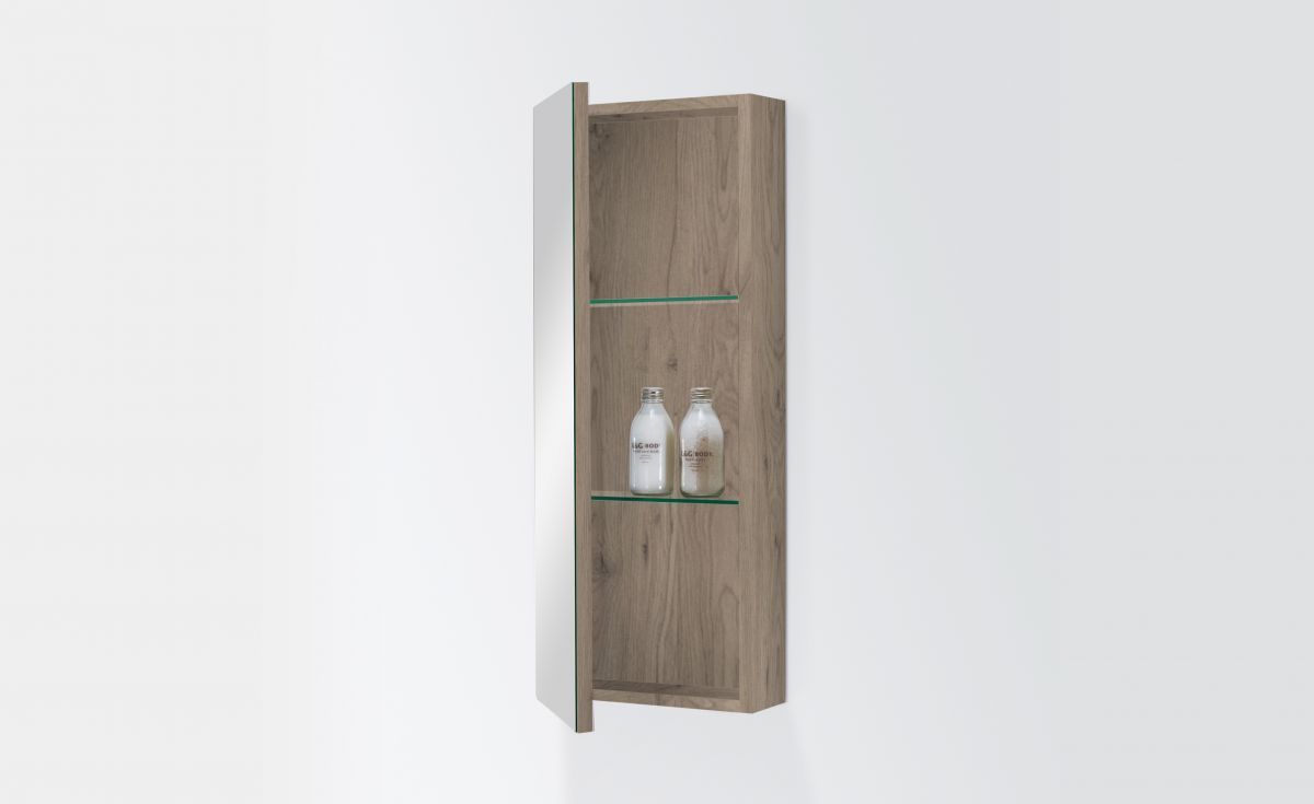 Mirror Cabinet 300 – 1 Door, 2 Shelves