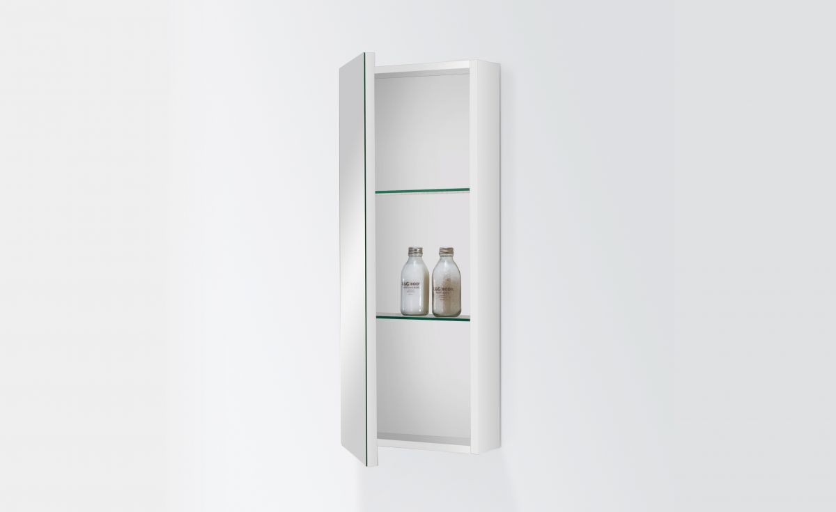 Mirror Cabinet 300 – 1 Door, 2 Shelves
