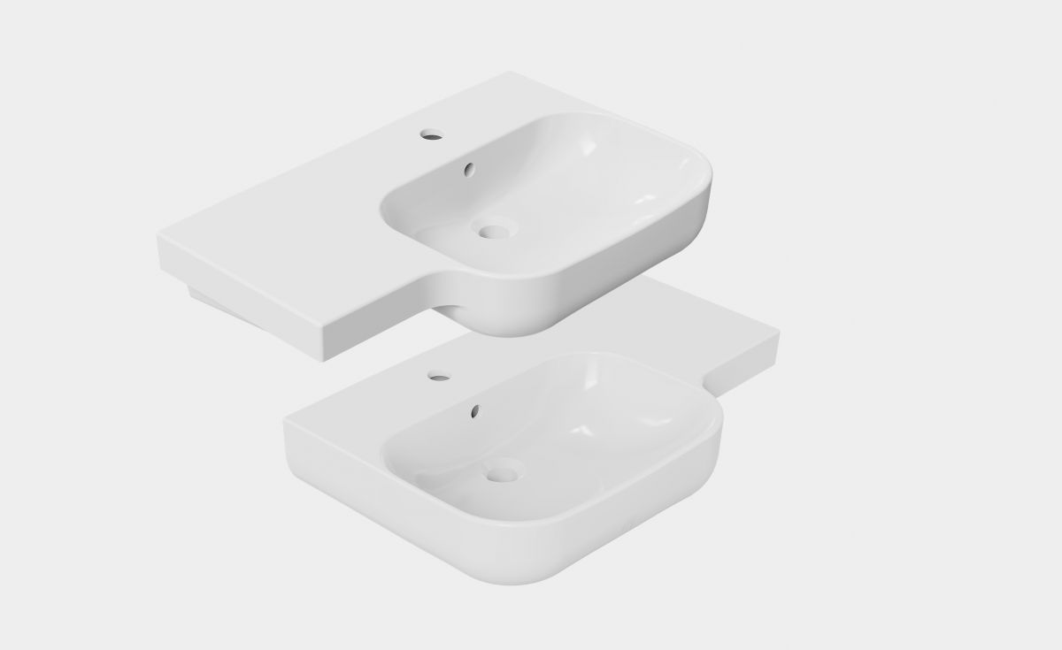 Cove Offset Wall-hung Basin