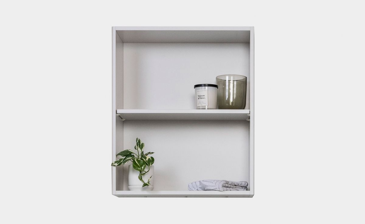 Modern Laundry Open Shelves
