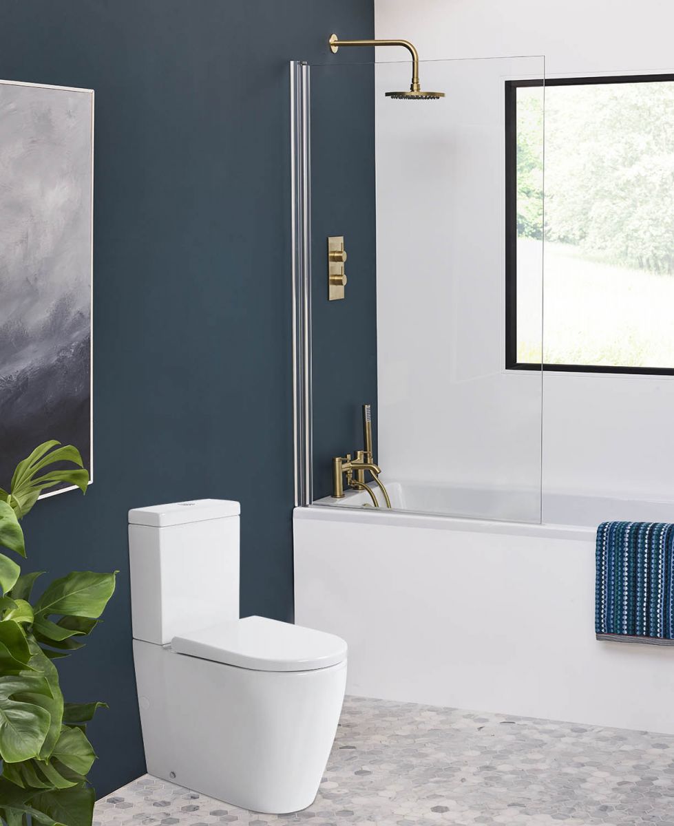 Cascade Easy Height Rimless Back-To-Wall Toilet Suite with Cistern