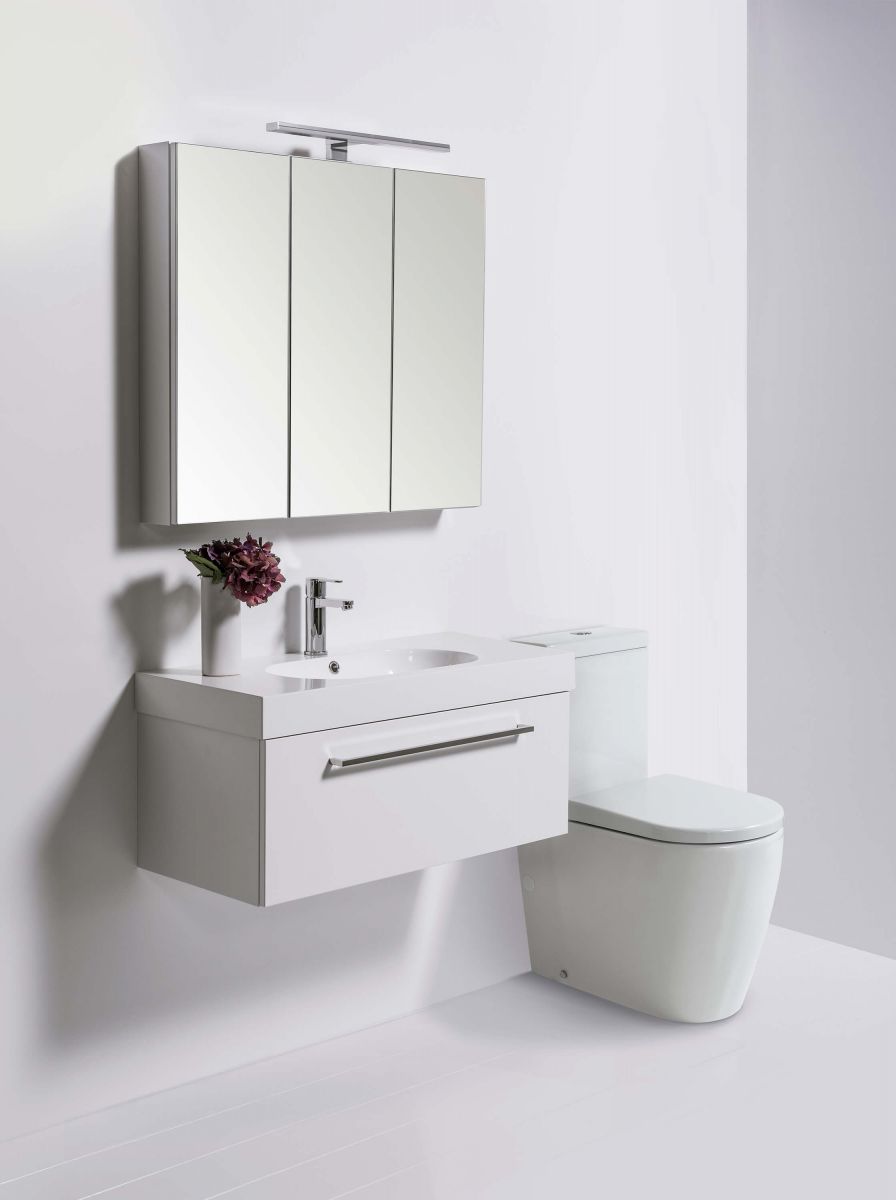 Cascade Easy Height Rimless Back-To-Wall Toilet Suite with Cistern