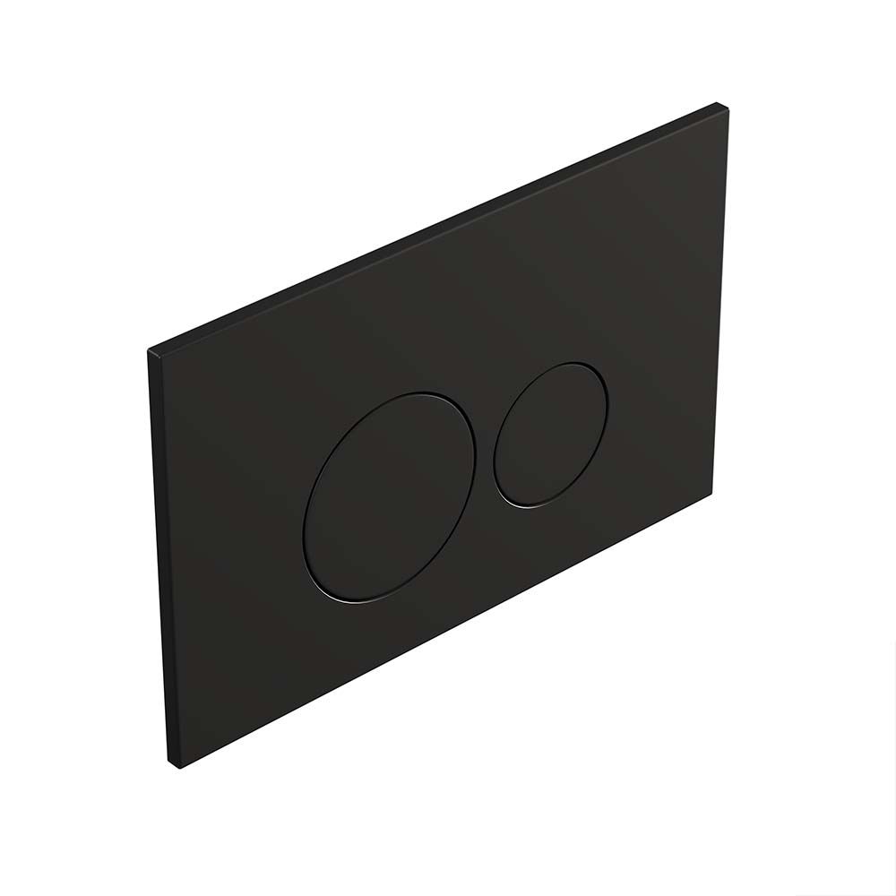 Black Flush Plate with Round Buttons