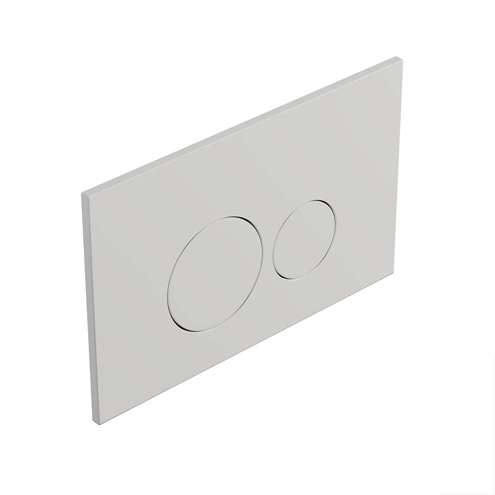 White Flush Plate with Round Buttons