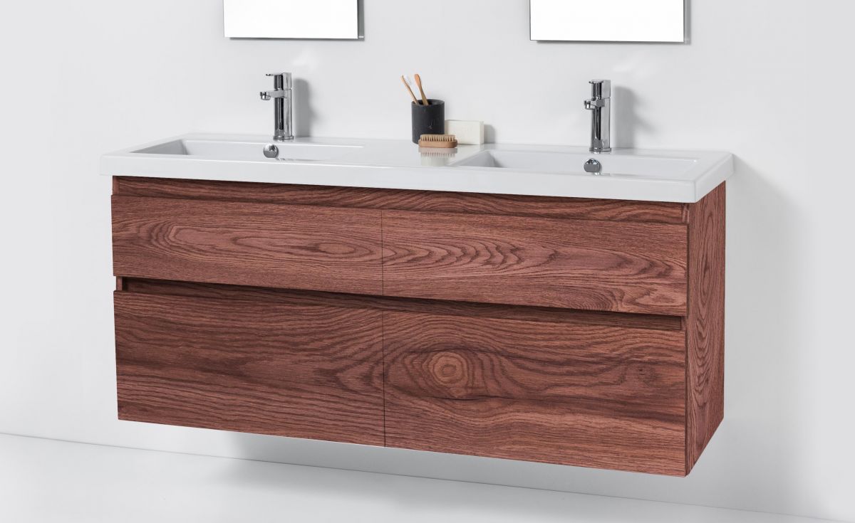 Cangas 1400 Wall-Hung Vanity Double Bowl 4 Drawers
