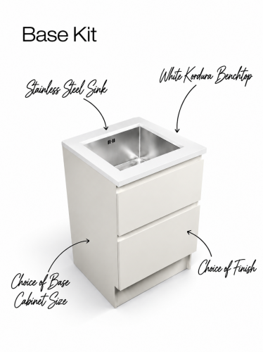 Base Kit Laundry Sink Cabinet &ndash; a practical, customisable solution for modern laundry spaces.